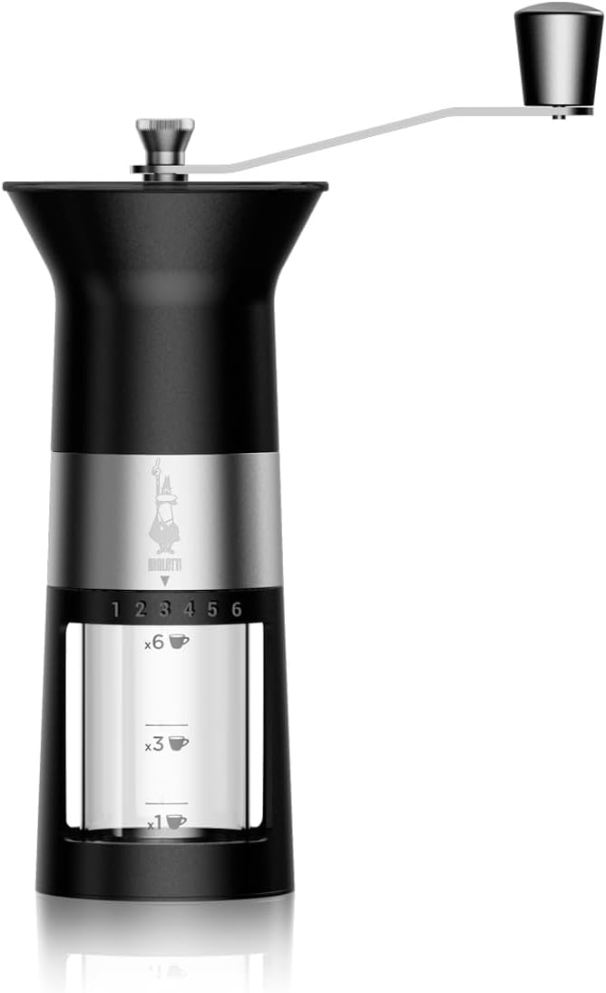 BIALeTTI MCPRO001 Manual Coffee Grinder, Alloy Steel, Black - Image 1